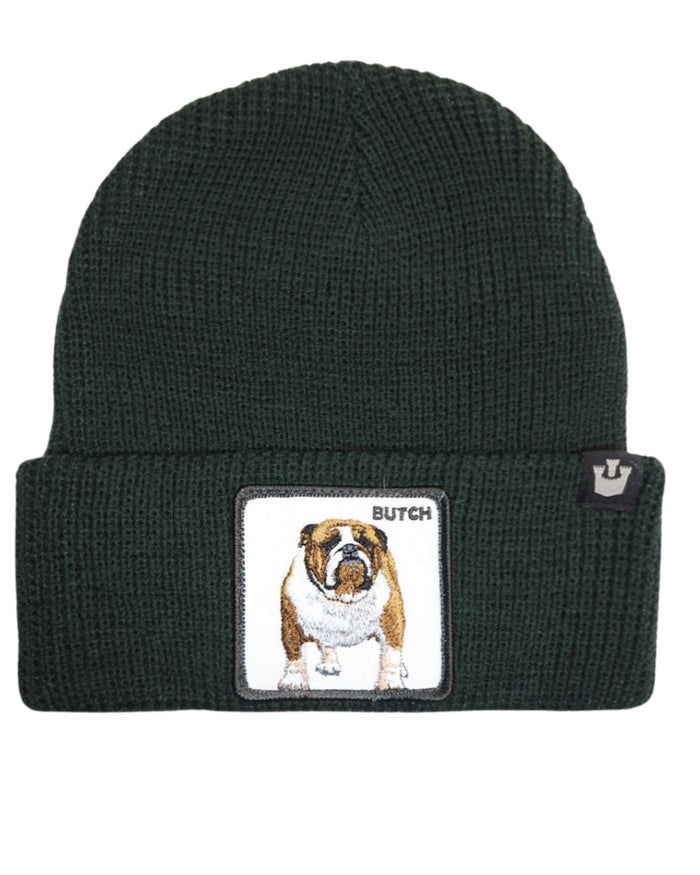 Goorin Bros. Cappello Beanie Hat Cuffia Con Patch Frontale E Logo Su Lato Verde Unisex 1