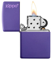 Zippo Matte With Purple Logo Unisex