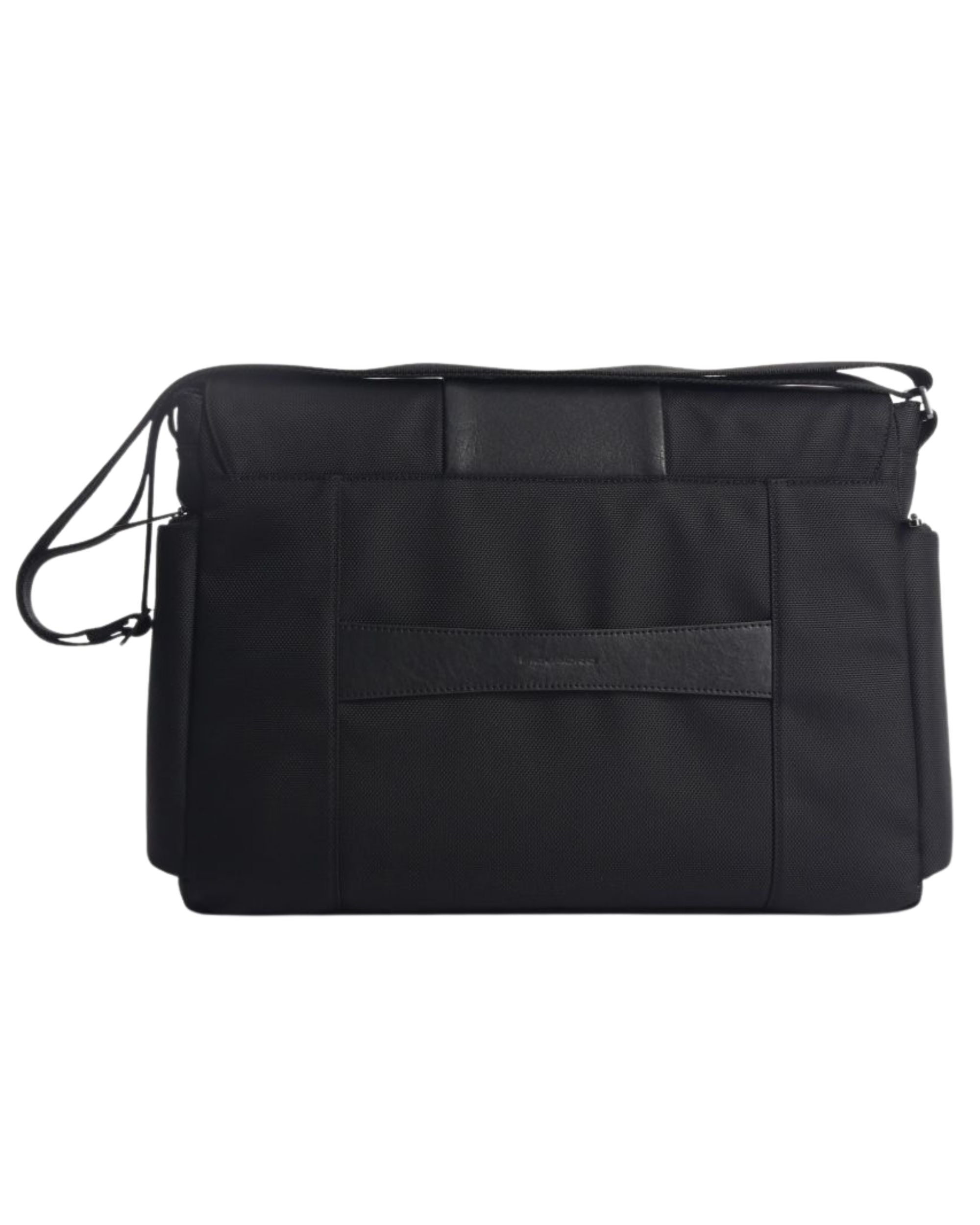 Piquadro Messenger Borsa Porta Pc 14 Pelle E Tessuto Nero Uomo