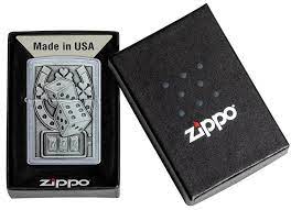 Zippo Antivento Ricaricabile Made In Usa Fortuna Lucky Argento Unisex 3