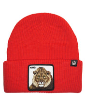 Goorin Bros. Cappello Beanie Hat Cuffia Con Patch Frontale E Logo Su Lato Rosso Unisex