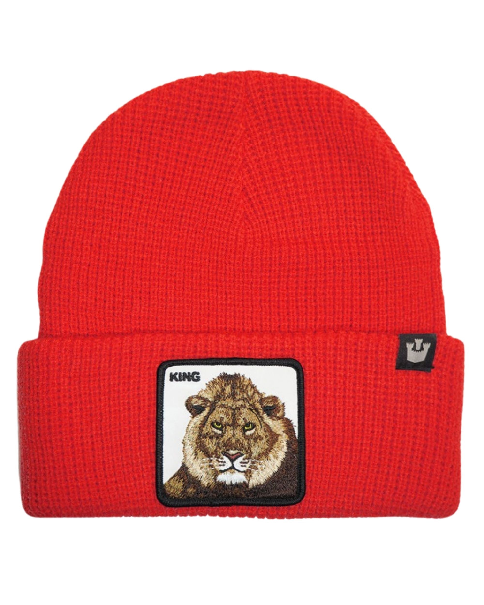 Goorin Bros. Beanie Hat Cap With Front Patch And Logo On Side Red Unisex