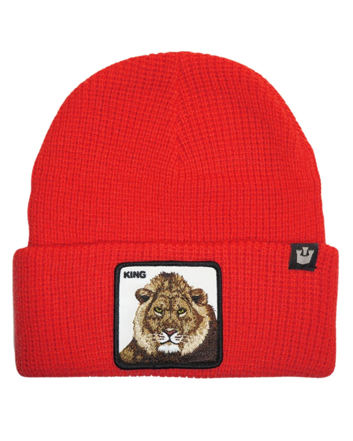 Goorin Bros. Beanie Hat Cap With Front Patch And Logo On Side Red Unisex 1