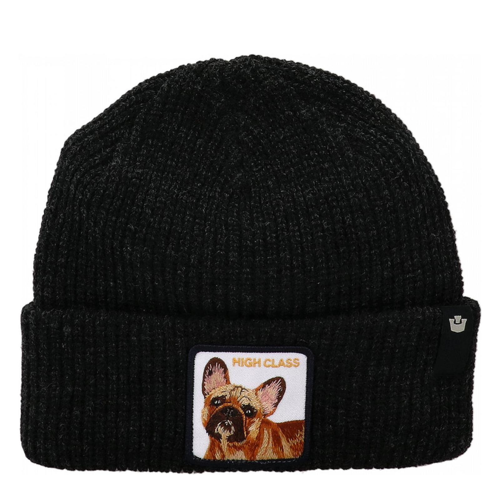 Goorin Bros. Cuffia Beanie 'High Class Dog' in Misto Acrilico Nero Unisex