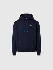 North Sails Felpa manica lunga girocollo Hoodie cappuccio e tasca frontale navy blu 691084