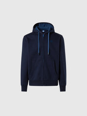 North Sails Felpa manica lunga FULL ZIP Hoodie cappuccio 691085 navy blu