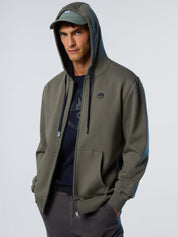 North Sails Felpa manica lunga FULL ZIP Hoodie cappuccio 691085 city grey