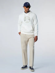 North Sails Felpa manica lunga girocollo Hoodie SWEATSHIRT Big Logo 691094 bianco