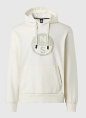 North Sails Felpa manica lunga girocollo Hoodie SWEATSHIRT Big Logo 691094 bianco