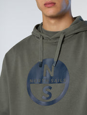 North Sails Felpa manica lunga girocollo Hoodie SWEATSHIRT Big Logo 691094 city grigio