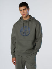 North Sails Felpa manica lunga girocollo Hoodie SWEATSHIRT Big Logo 691094 city grigio