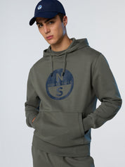 North Sails Felpa manica lunga girocollo Hoodie SWEATSHIRT Big Logo 691094 city grigio