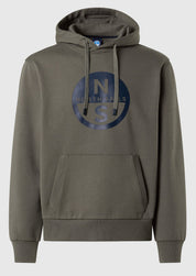North Sails Felpa manica lunga girocollo Hoodie SWEATSHIRT Big Logo 691094 city grigio