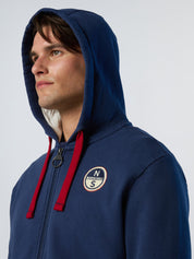North Sails Felpa manica lunga FULL ZIP Hoodie cappuccio archivio 691125 0898