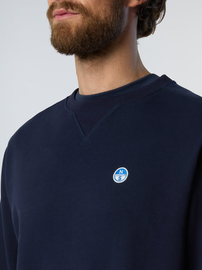 North Sails Felpa manica lunga girocollo CREWNECK SWEATSHIRT blu navy 691220