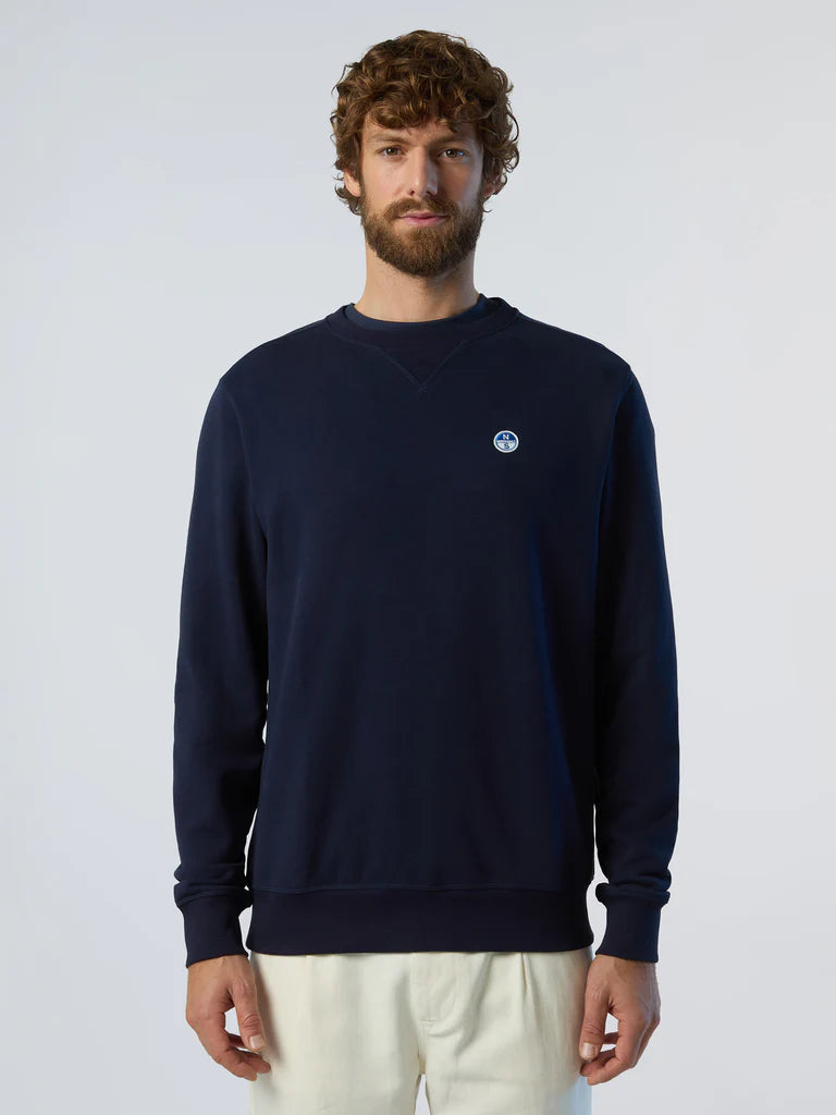 North Sails Felpa manica lunga girocollo CREWNECK SWEATSHIRT blu navy 691220