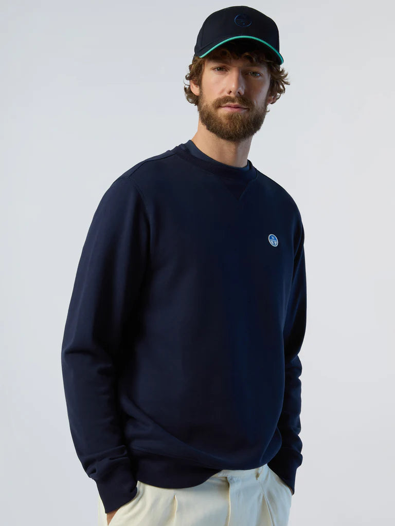 North Sails Felpa manica lunga girocollo CREWNECK SWEATSHIRT blu navy 691220