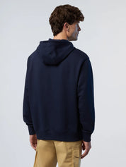 North Sails Felpa manica lunga hoodie con costine laterali blu navy 691262