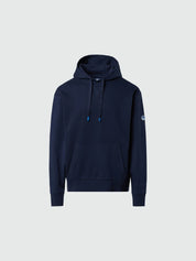 North Sails Felpa manica lunga hoodie con costine laterali blu navy 691262