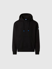 North Sails Felpa manica lunga hoodie con costine laterali 691262 nero