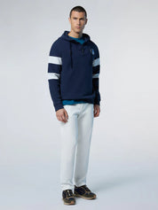 North Sails Felpa manica lunga Hoodie cappuccio full zip 691280 blu navy