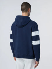 North Sails Felpa manica lunga Hoodie cappuccio full zip 691280 blu navy