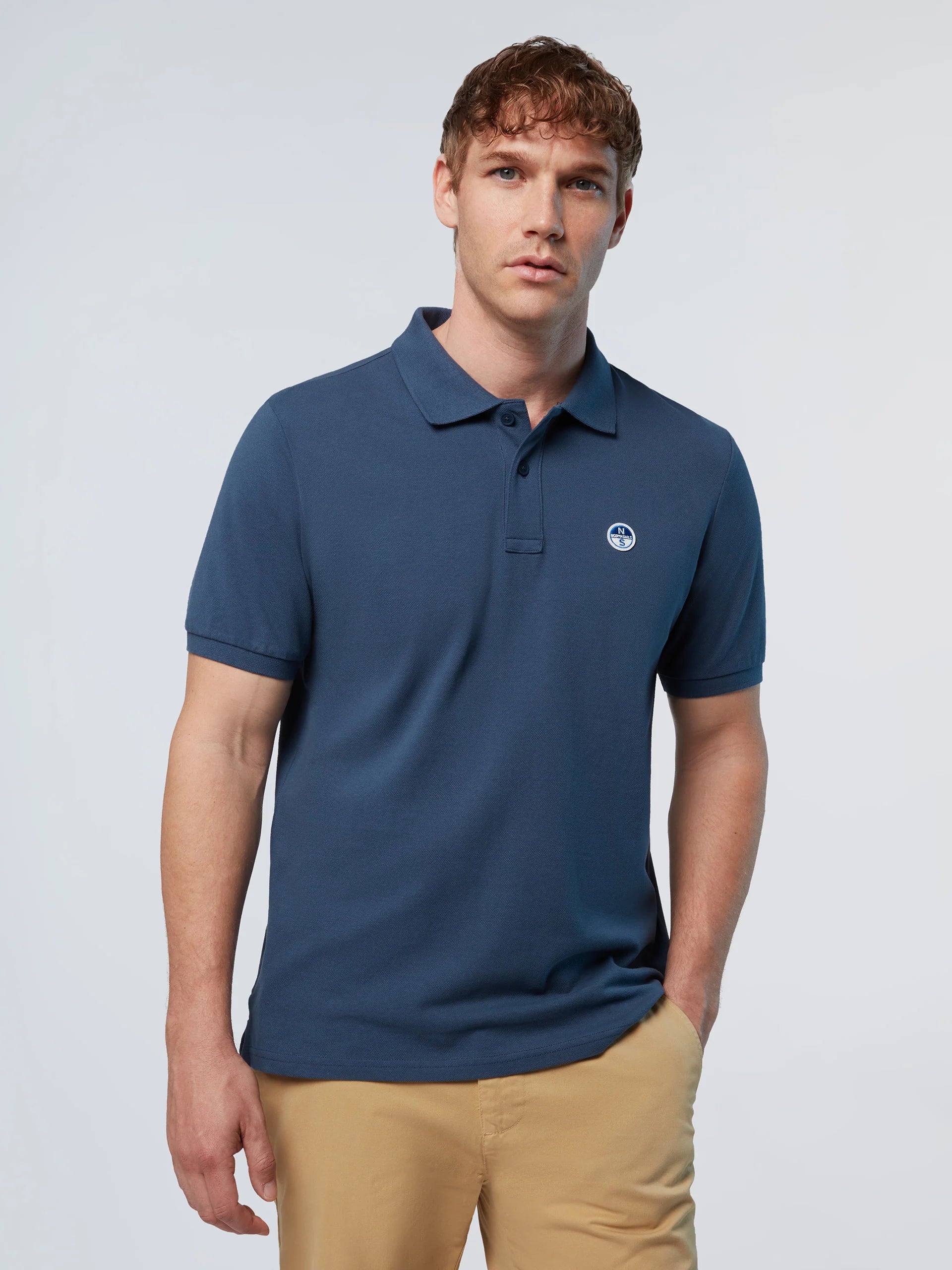 North Sails Polo maglia maglietta con logo 692463 denim blu 0787