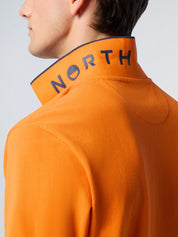 North Sails Polo maglia maglietta 692452 colletto rigato cotone biologico 0734 arancione