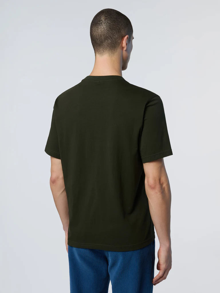 North Sails T-shirt maglia maglietta BIG LOGO cotone BIO verde 693009