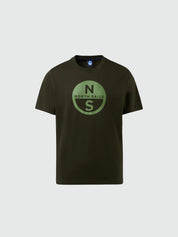 North Sails T-shirt maglia maglietta BIG LOGO cotone BIO verde 693009