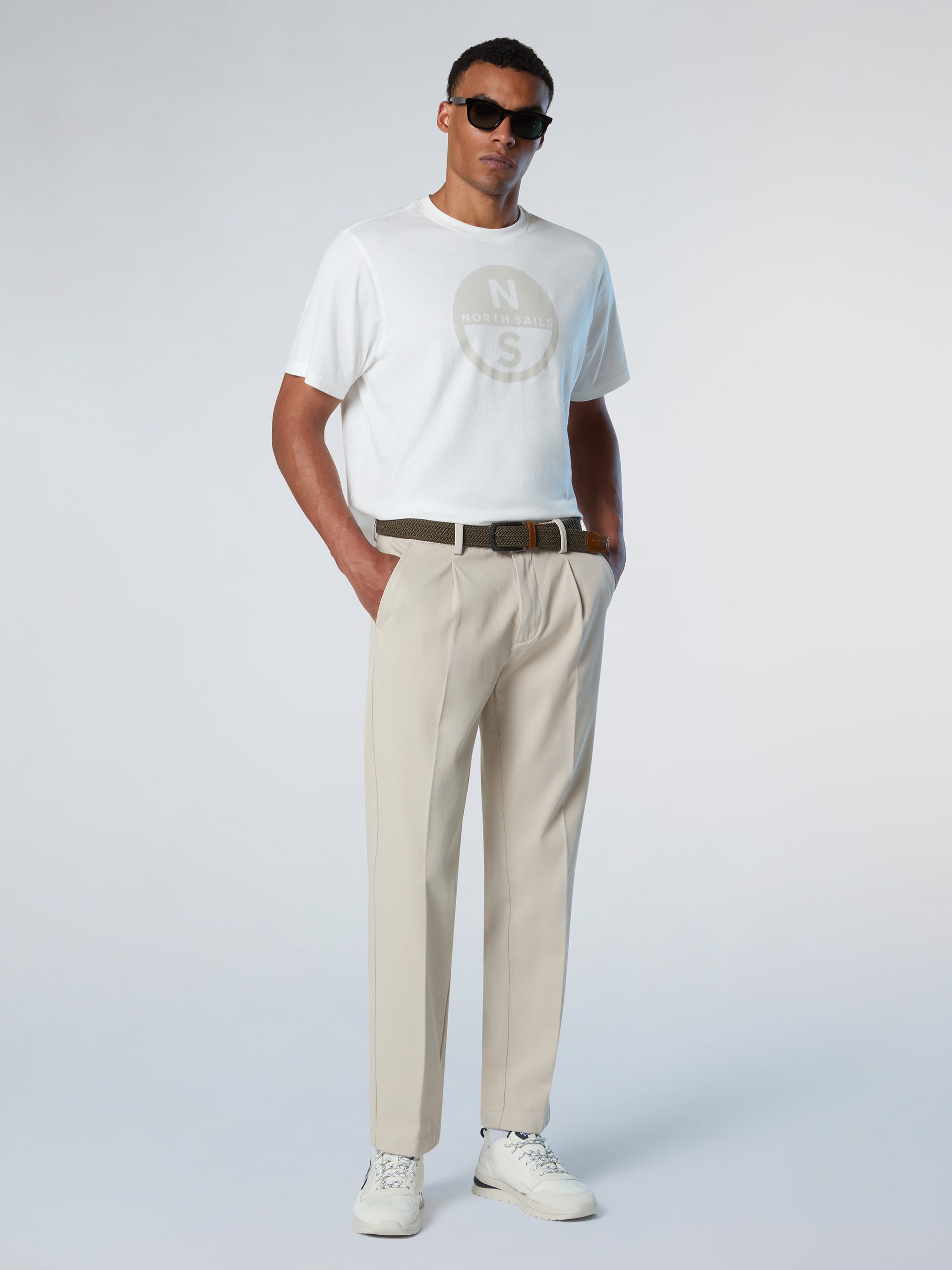 North Sails T-shirt maglia maglietta BIG LOGO cotone BIO bianca 693009