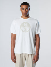 North Sails T-shirt maglia maglietta BIG LOGO cotone BIO bianca 693009