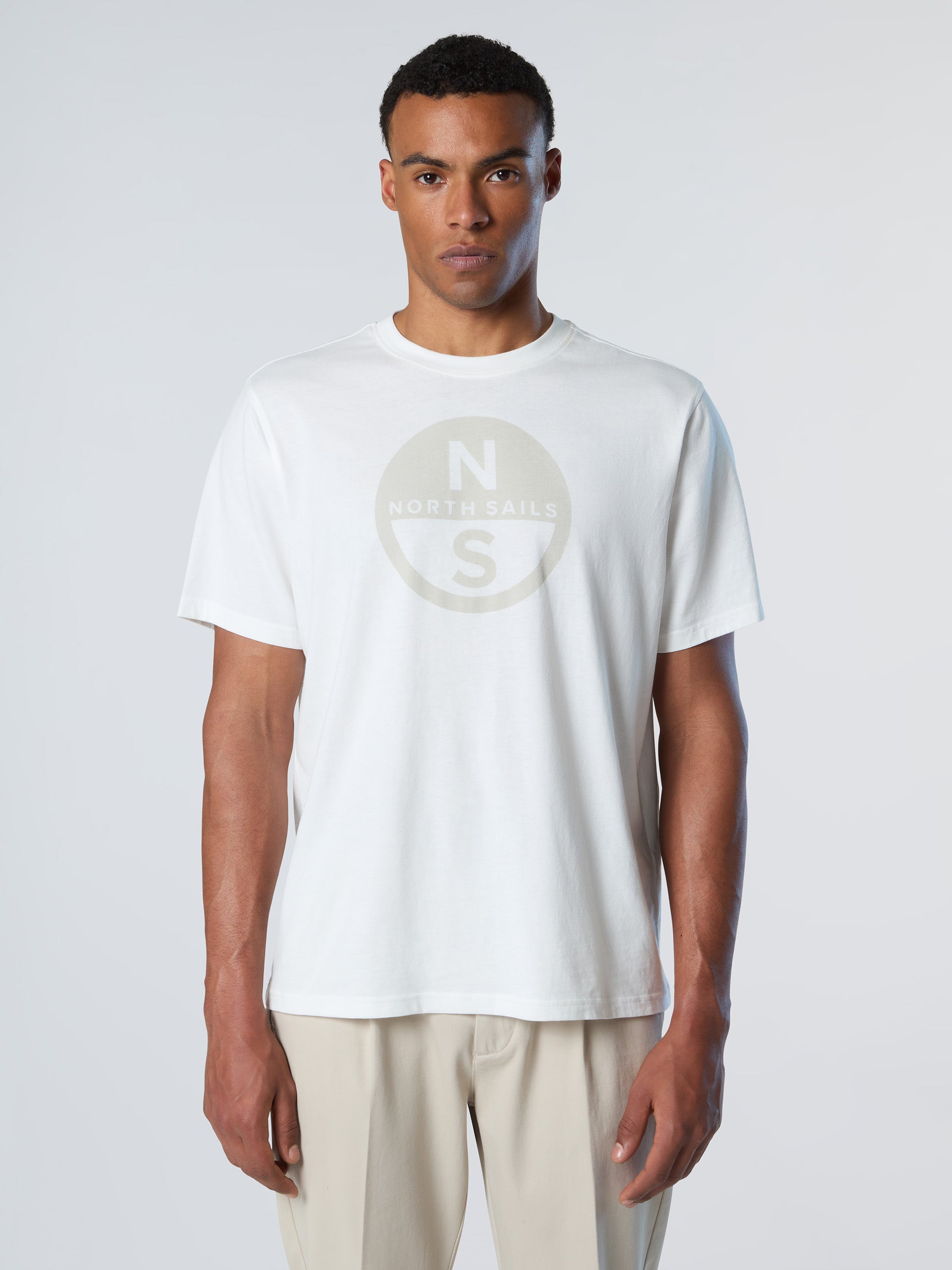 North Sails T-shirt maglia maglietta BIG LOGO cotone BIO bianca 693009