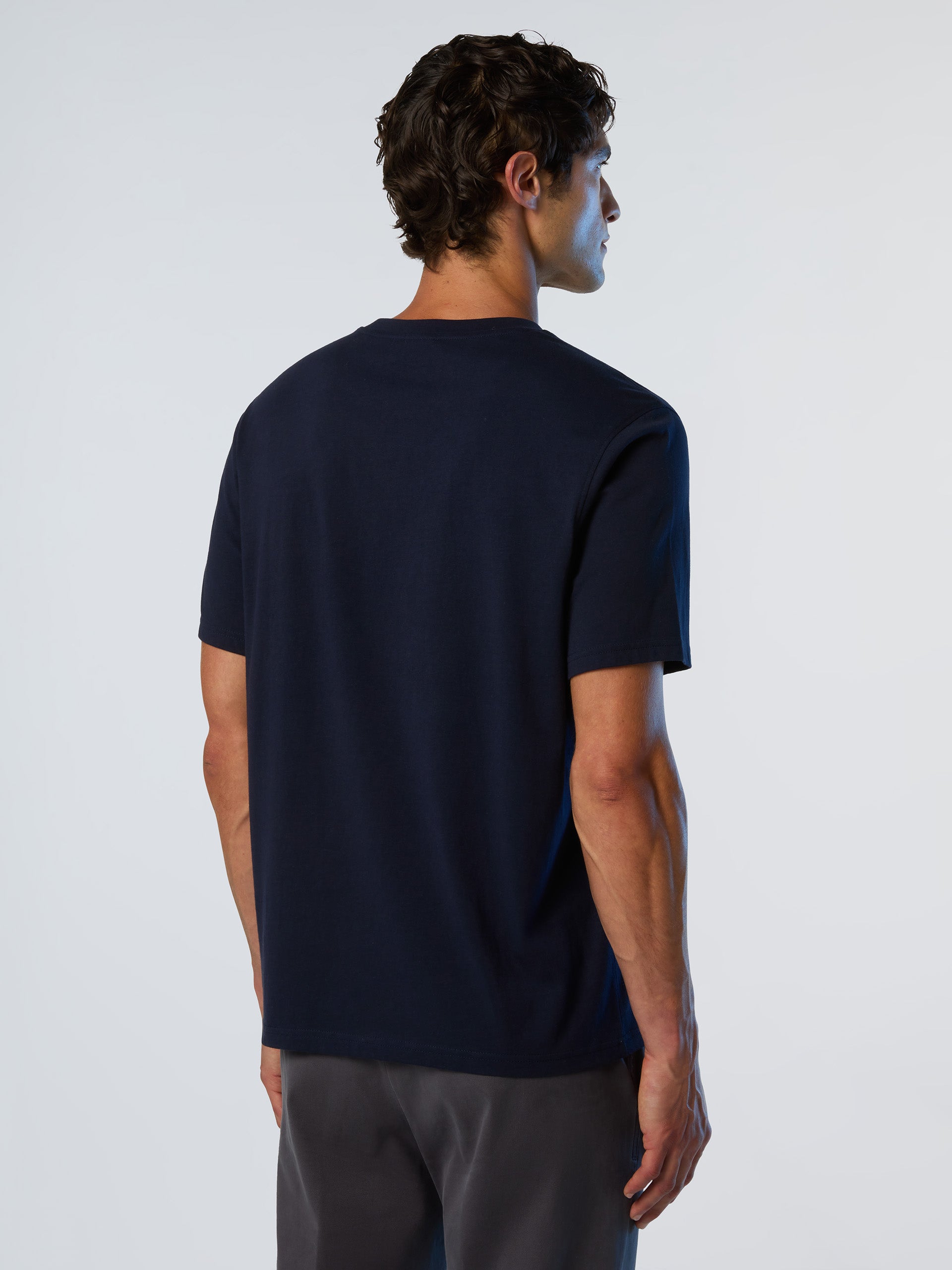 North Sails T-shirt maglia maglietta BIG LOGO cotone BIO navy blu 693009
