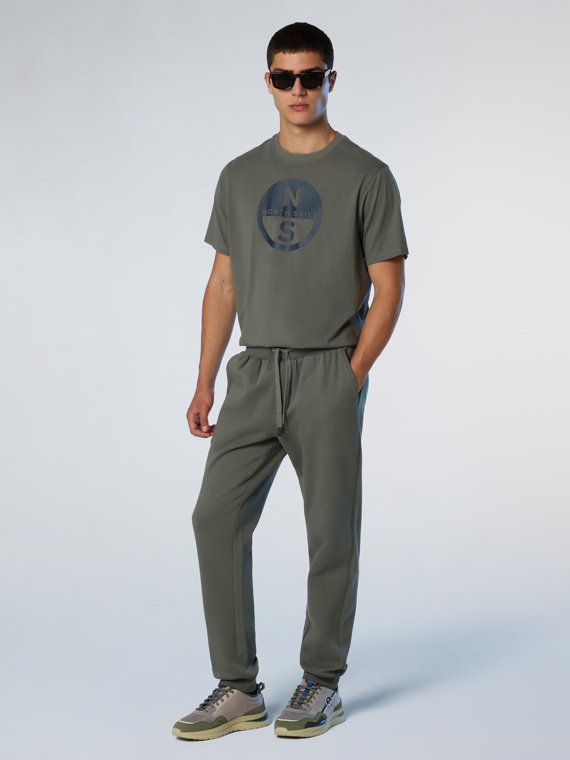 North Sails T-shirt maglia maglietta BIG LOGO cotone BIO city grigio 693009