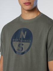 North Sails T-shirt maglia maglietta BIG LOGO cotone BIO city grigio 693009