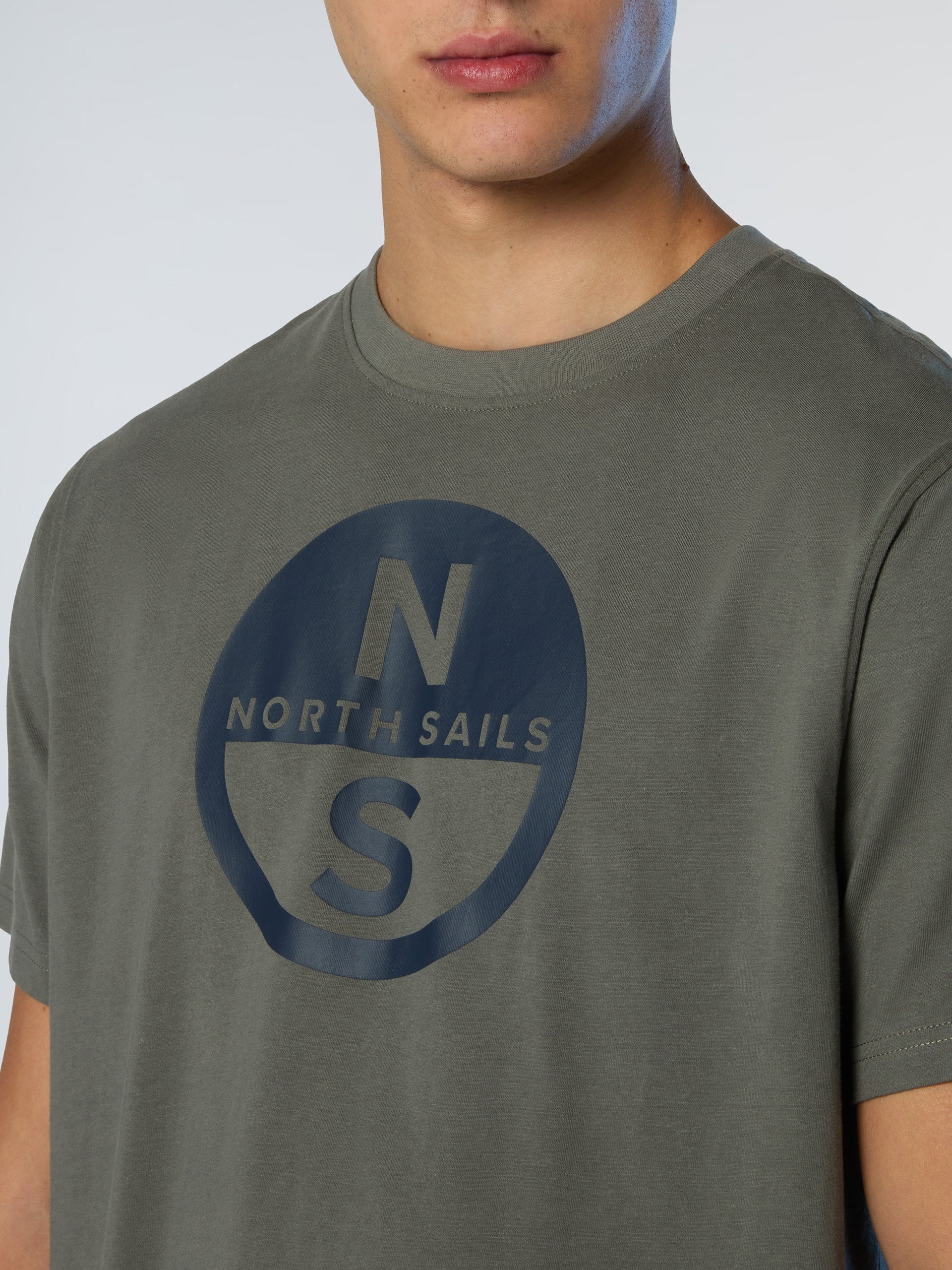 North Sails T-shirt maglia maglietta BIG LOGO cotone BIO city grigio 693009