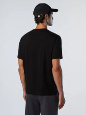 North Sails T-shirt maglia maglietta BIG LOGO cotone BIO nero 693009