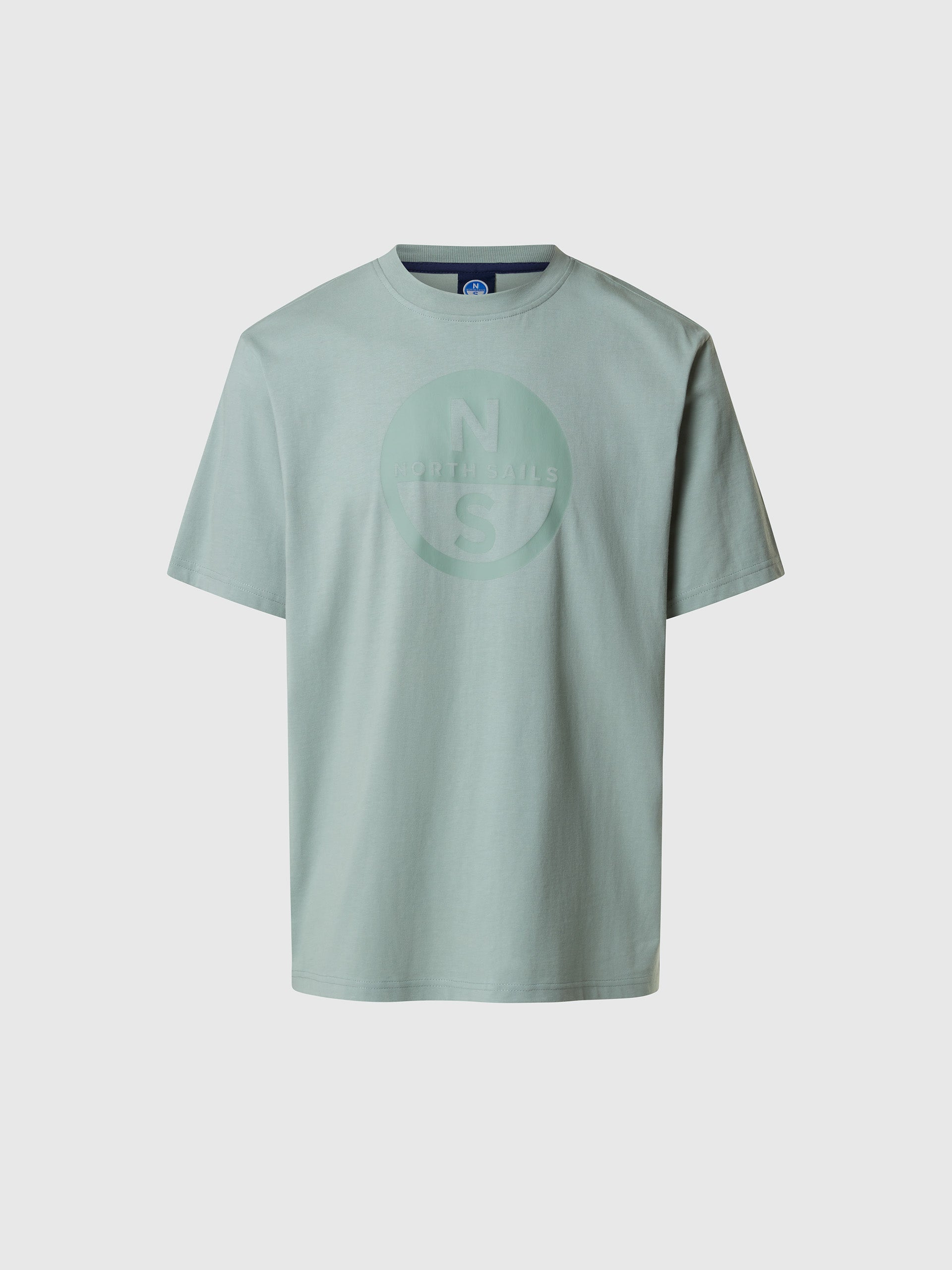 North Sails T-shirt maglia maglietta BIG LOGO cotone BIO green 693146-0421