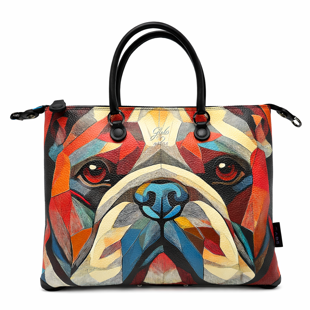 Gabs G3 Plus M Pet Borsa Zaino Trasformabile Shopper Tote Bauletto Pelle Bulldog rosso