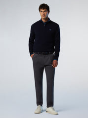 North Sails maglione misto cashmere MEZZA ZIP manica lunga finezza 12 navy blu 699148