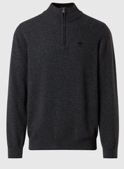 North Sails maglione misto cashmere MEZZA ZIP manica lunga finezza 12 grigio scuro 699148