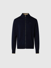 North Sails maglioncino cotone FULL ZIP manica lunga finezza 12 navy blu 699228-0802