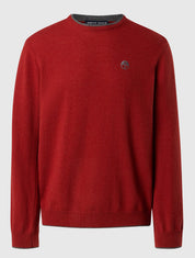 North Sails maglione misto cashmere GIROCOLLO LOGO ricamo finezza 12 699775 ruggine