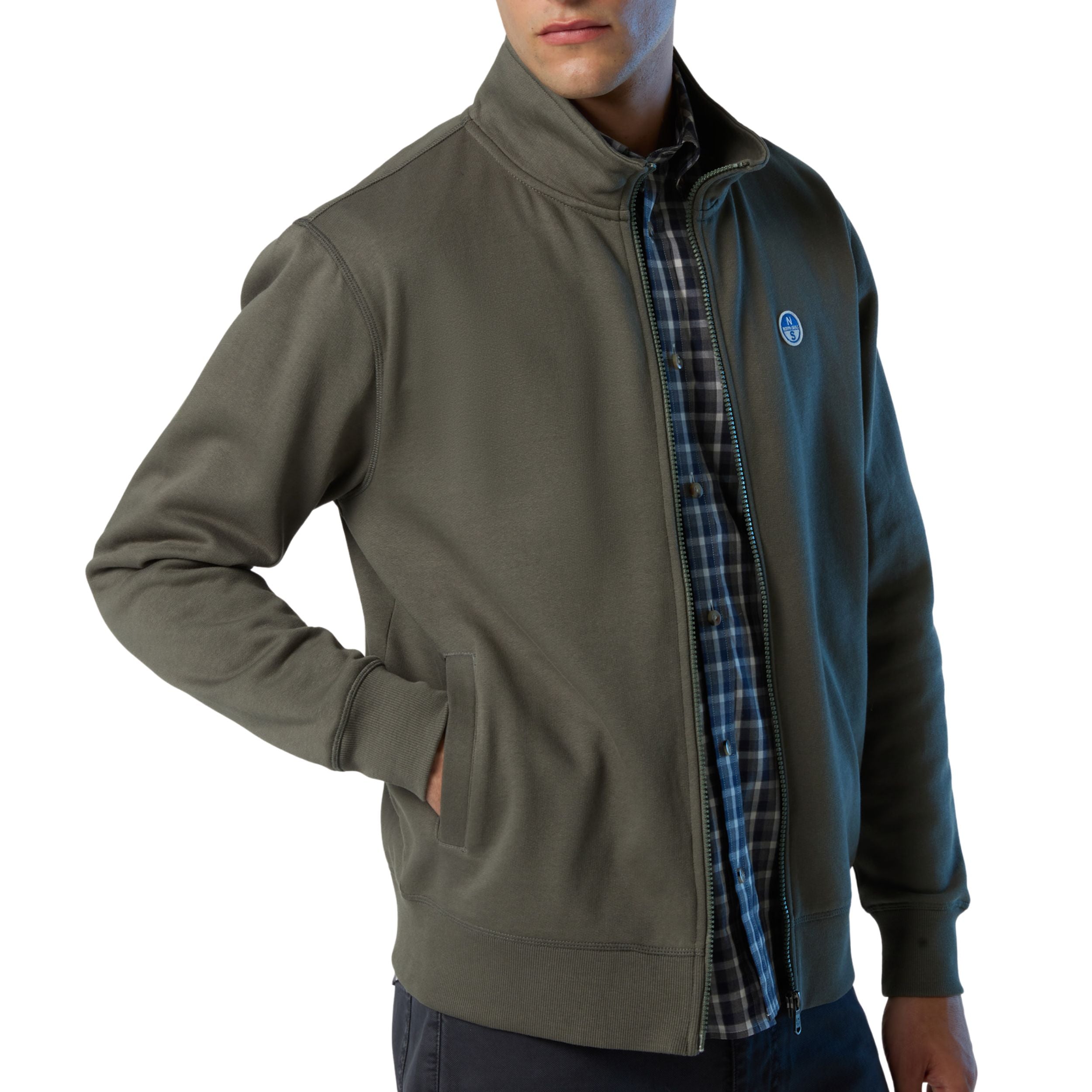 North Sails Felpa manica lunga BASIC FULL ZIP SWEATSHIRT city grey 691256-0921