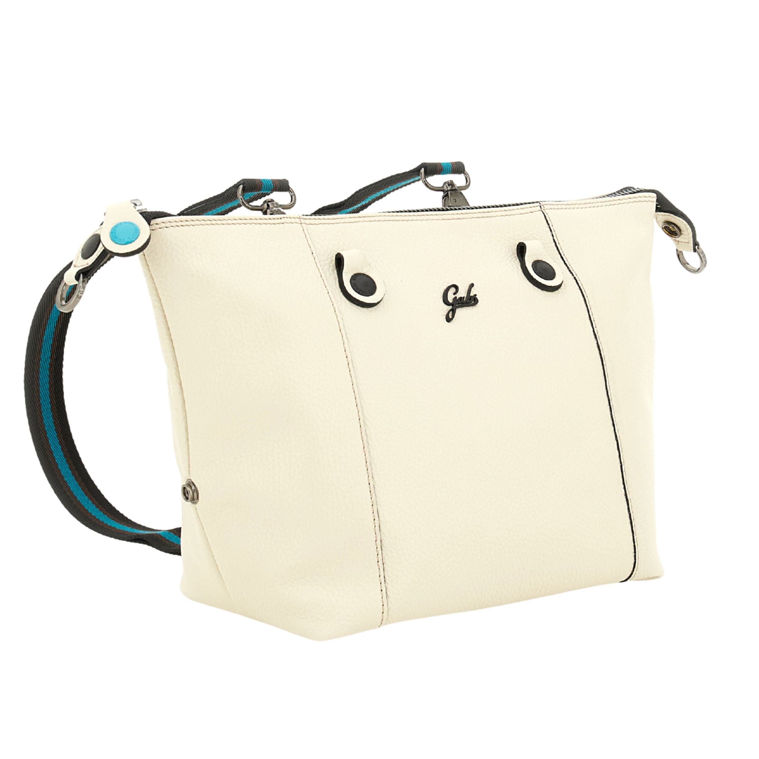 Gabs Borsa Zaino Trasformabile Hobo Shopper Tote Bauletto in Pelle Panna