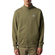 North Sails Felpa manica lunga BASIC FULL ZIP SWEATSHIRT verde militare 691221