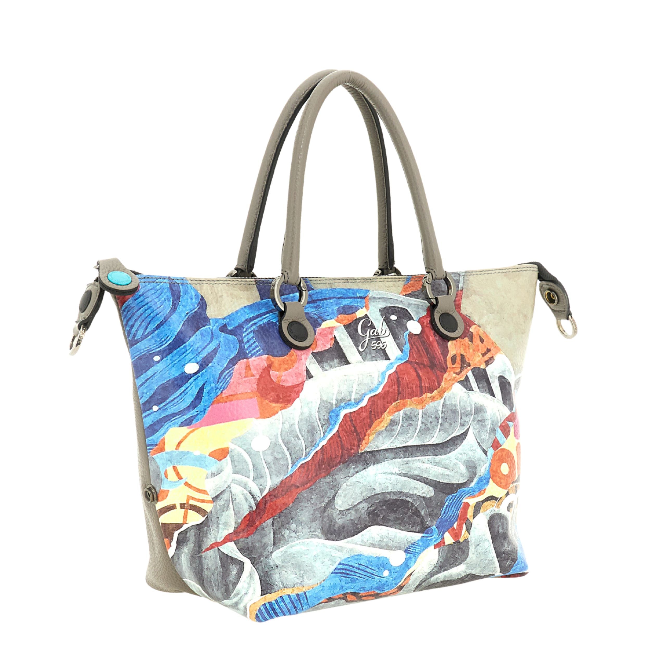 Gabs G3 Plus M Basic Borsa Zaino Trasformabile Hobo Shopper Tote Bauletto in Pelle Stampa 596