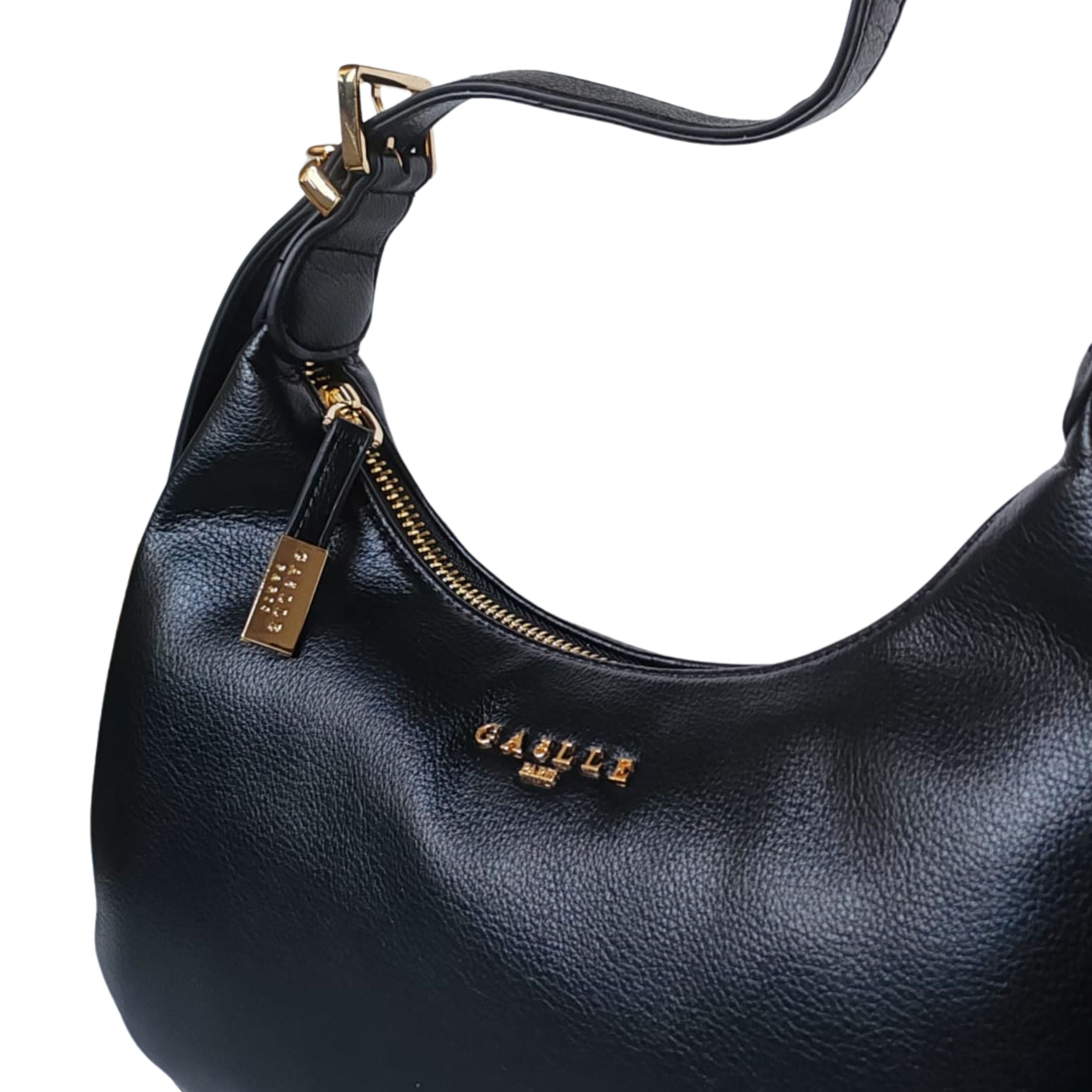 Gaelle Borsa Hobo in Ecopelle Bottalato Nero Donna GAACW02325