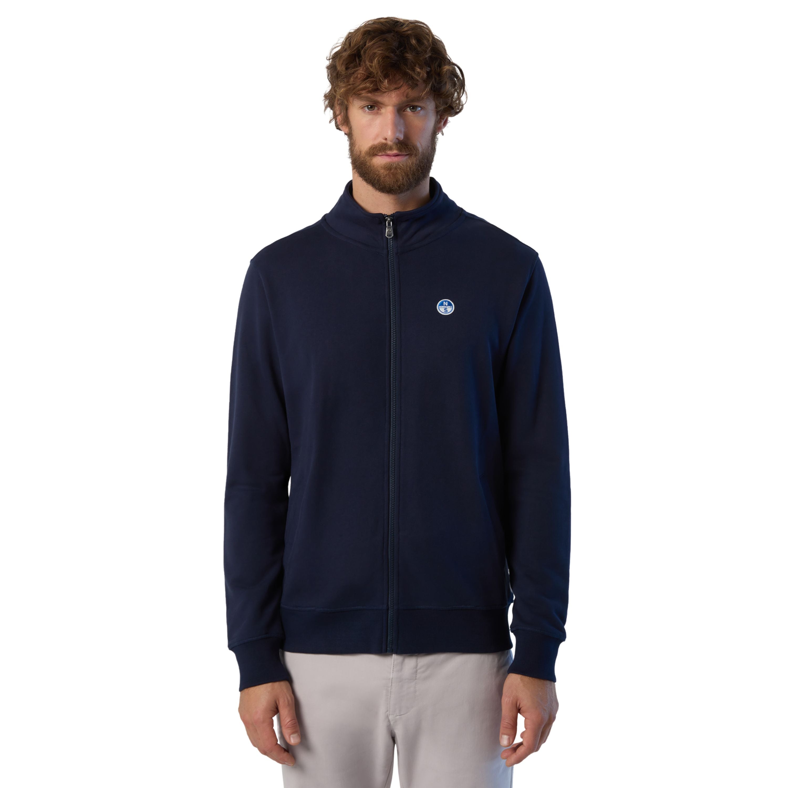 North Sails Felpa manica lunga BASIC FULL ZIP SWEATSHIRT blu navy 691221